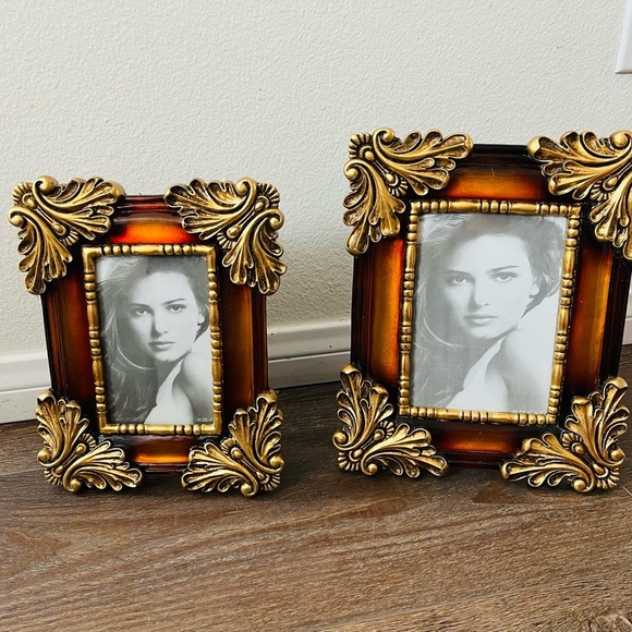 Elegant Gold and Brown Picture Frame Set - Picture 1 of 11